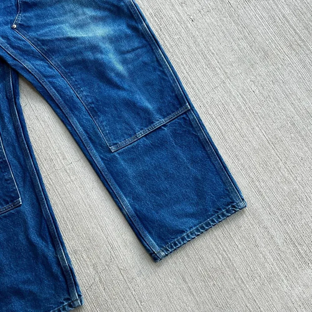 Carhartt B07 DNM faded denim double knee work wear carpenter pants
